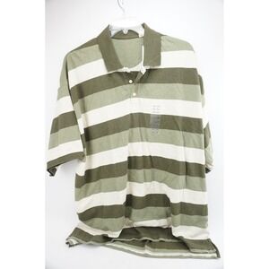 NWT JC Penney St John's Bay‎ Big & Tall Men's Cotton Polo Striped Shirt XXL 3XL